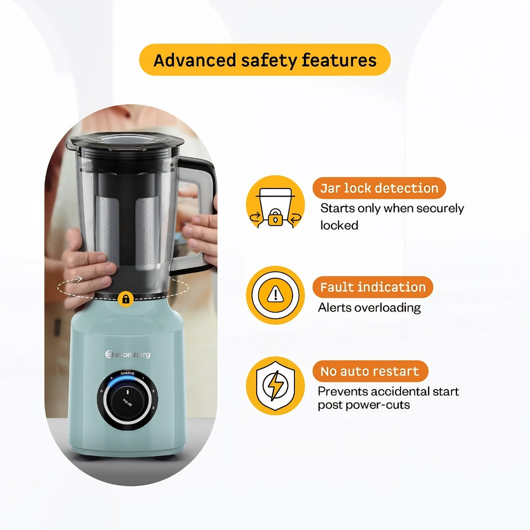 Atomberg Zenova Fresh FG1315 550W 4 Jars BLDC Motor Mixer Grinder – Misty Teal_9