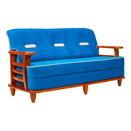 Austin Pro Crest Wooden Sofa 3 Seater - Teak Finish