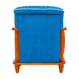 Austin Pro Crest Wooden Sofa 1-Seater - Teak Finish