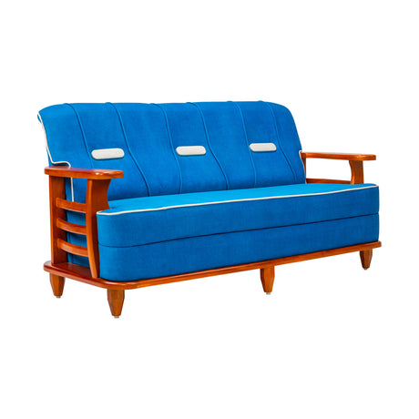 Austin Crest Wooden Sofa 3-Seater - Teak Finish_1