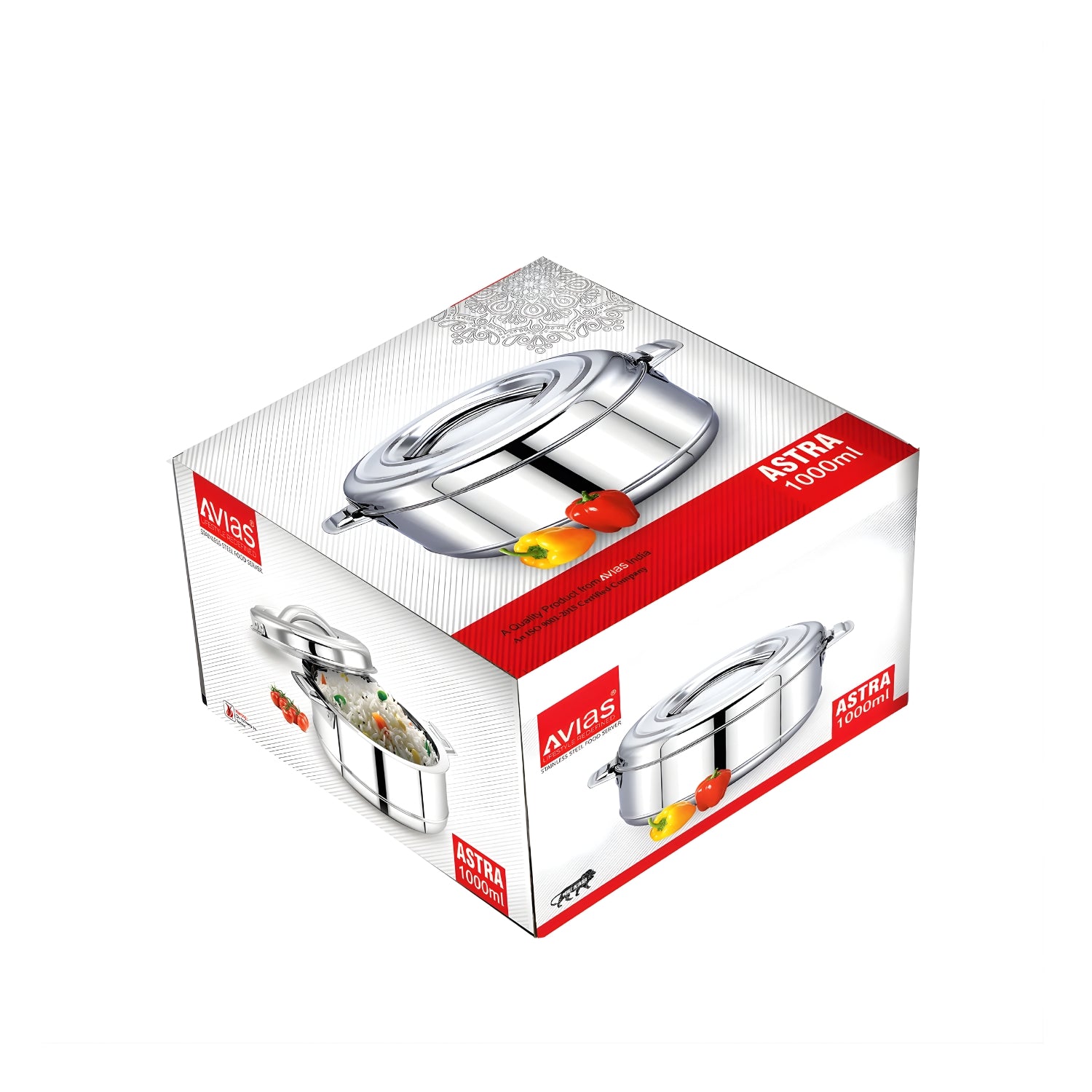 Avias Astra SS Double Wall Casserole with SS Lid 2500 ml_5