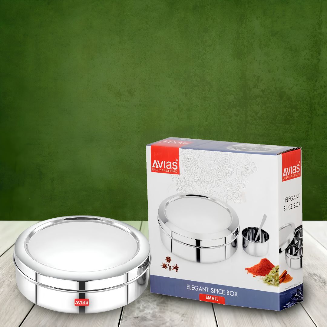 Avias Elegant Stainless Steel Spice Box 7 Compartments with SS Lid_3