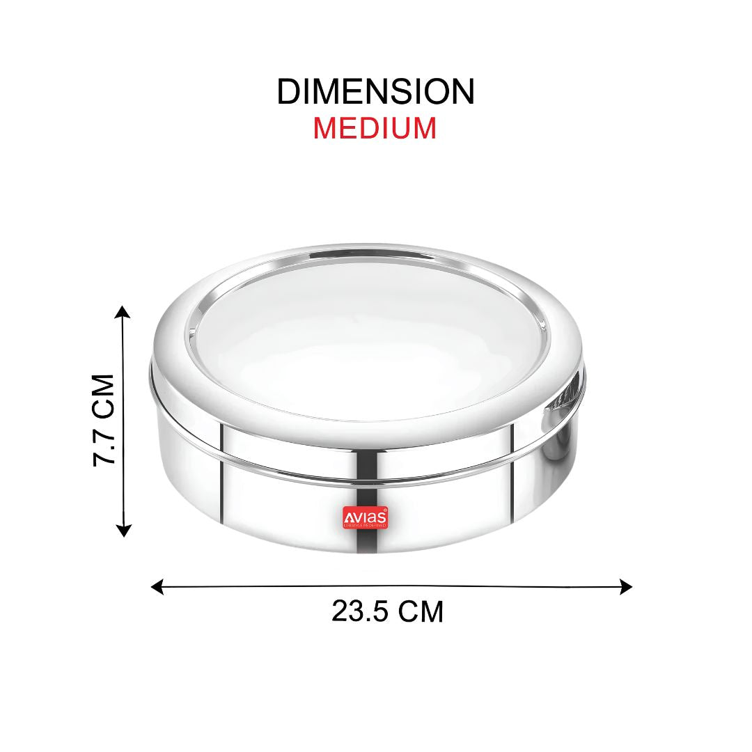 Avias Elegant Stainless Steel Spice Box 7 Compartments with SS Lid_Dimensions