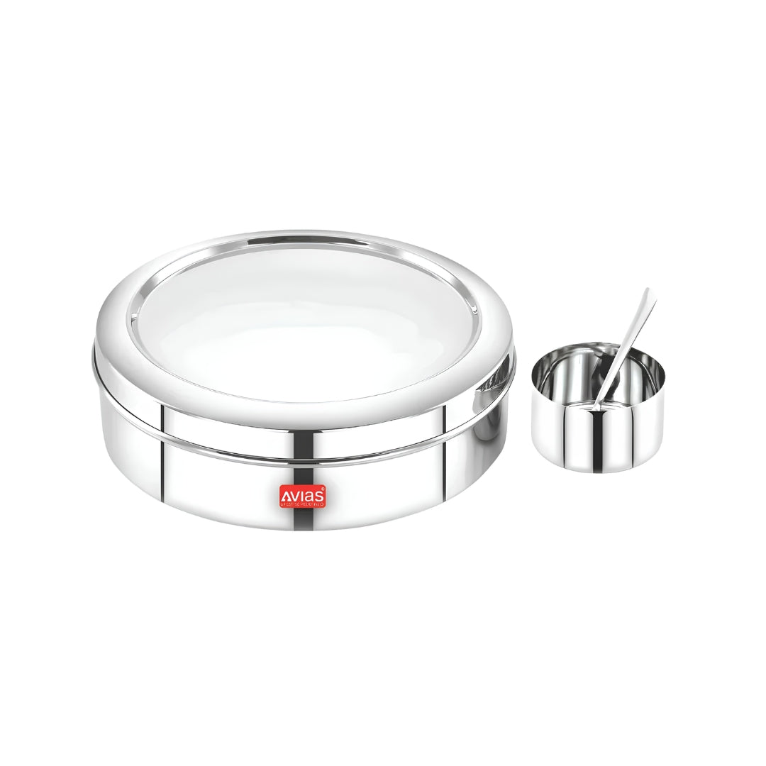 Avias Elegant Stainless Steel Spice Box 7 Compartments with SS Lid_First Image
