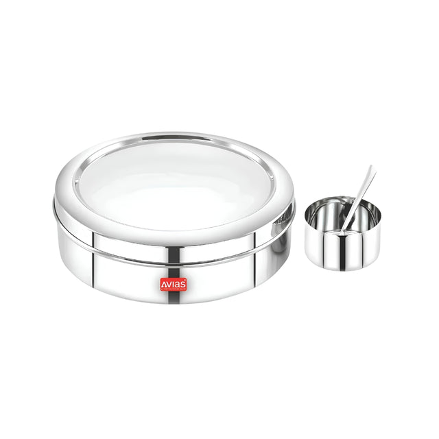 Avias Elegant Stainless Steel Spice Box 7 Compartments with SS Lid_First Image