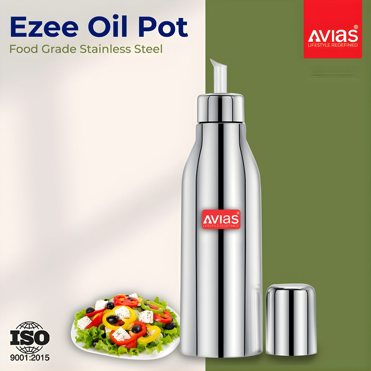 Avias Ezee SS Oil Dispenser Slant with SS Lid 500 ml_9