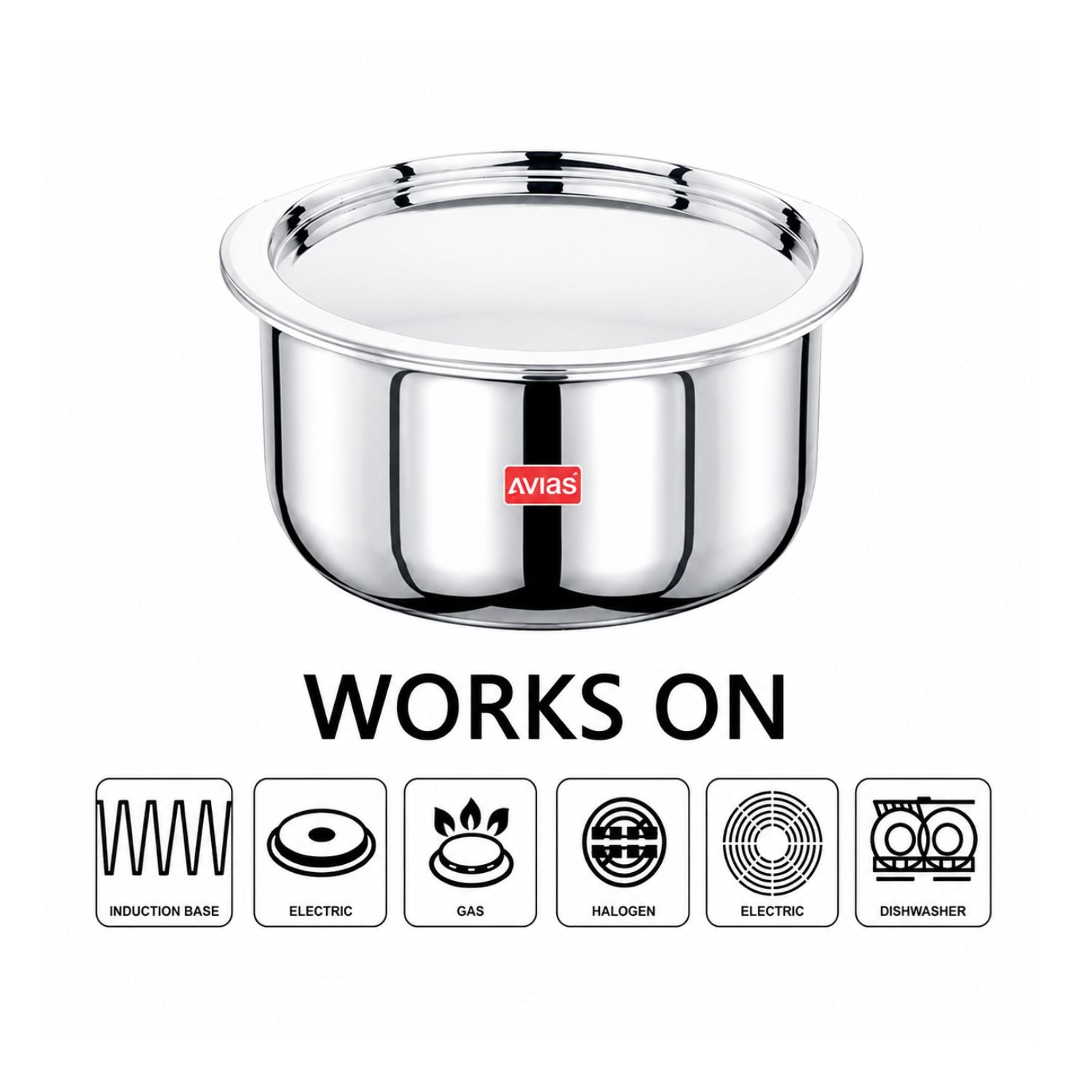 Avias Riara Premium Stainless Steel Triply Tope with SS Lid 16 cm \ 1.5 L_8