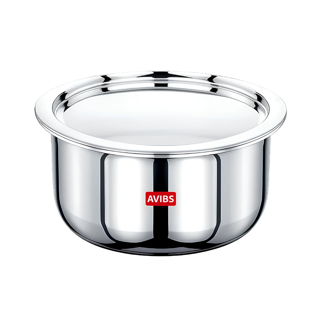 Avias Riara Premium Triply Stainless Steel Tope with SS Lid 14 cm _ 1.1 L _Front View