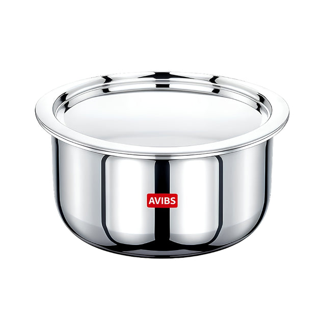 Avias Riara Premium Triply Stainless Steel Tope with SS Lid 14 cm _ 1.1 L _Front View