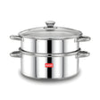 Avias Spectra SS Pot 2 Tier Steamer with Glass Lid - 22 cm_1
