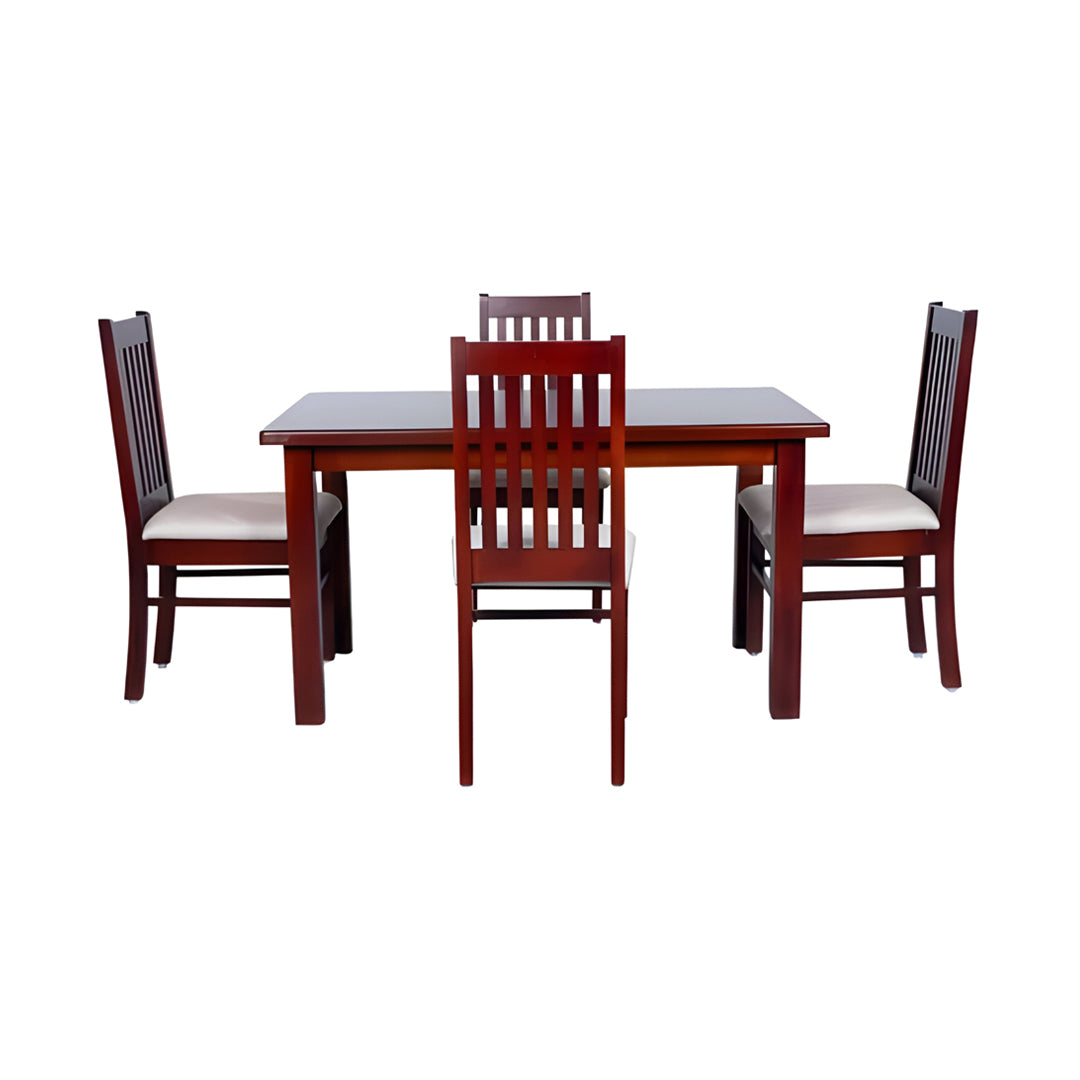 Avila Wooden Top 4-Seater Dining Set - Honey Finish_2