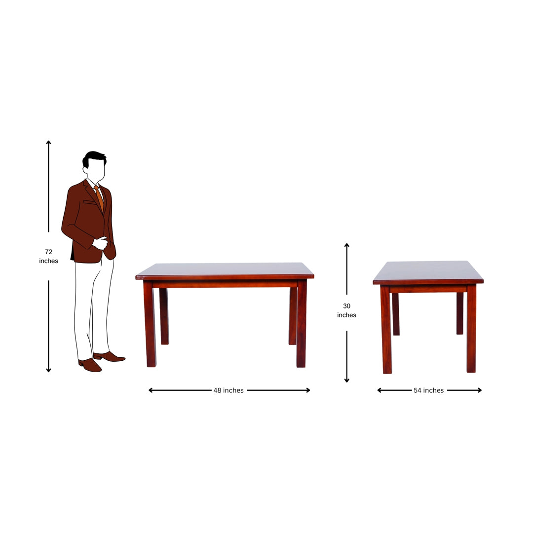 Avila Wooden Top 4-Seater Dining Set - Honey Finish_9