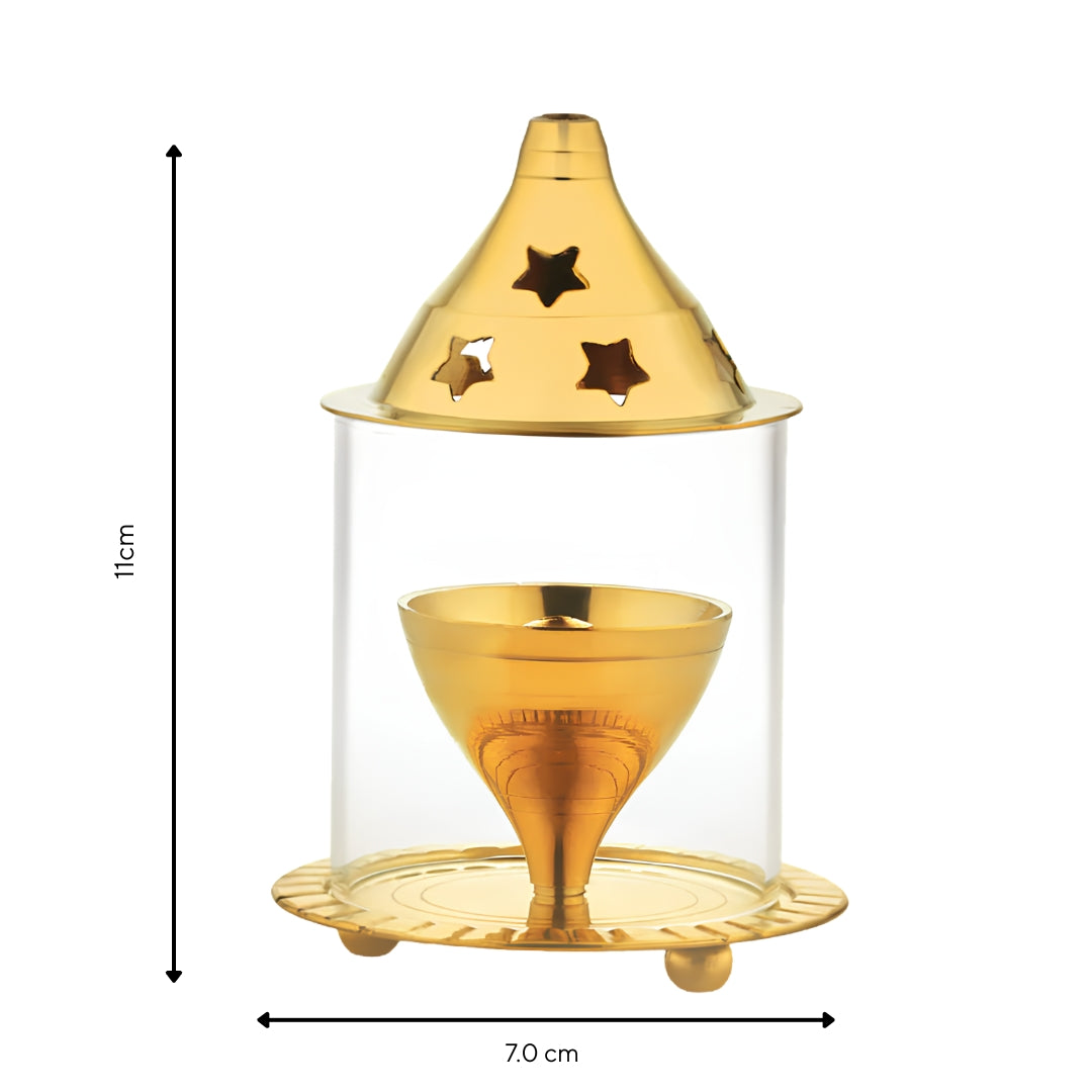 BERGNER BGIN-6720 Brass Diya – Small Dimension view