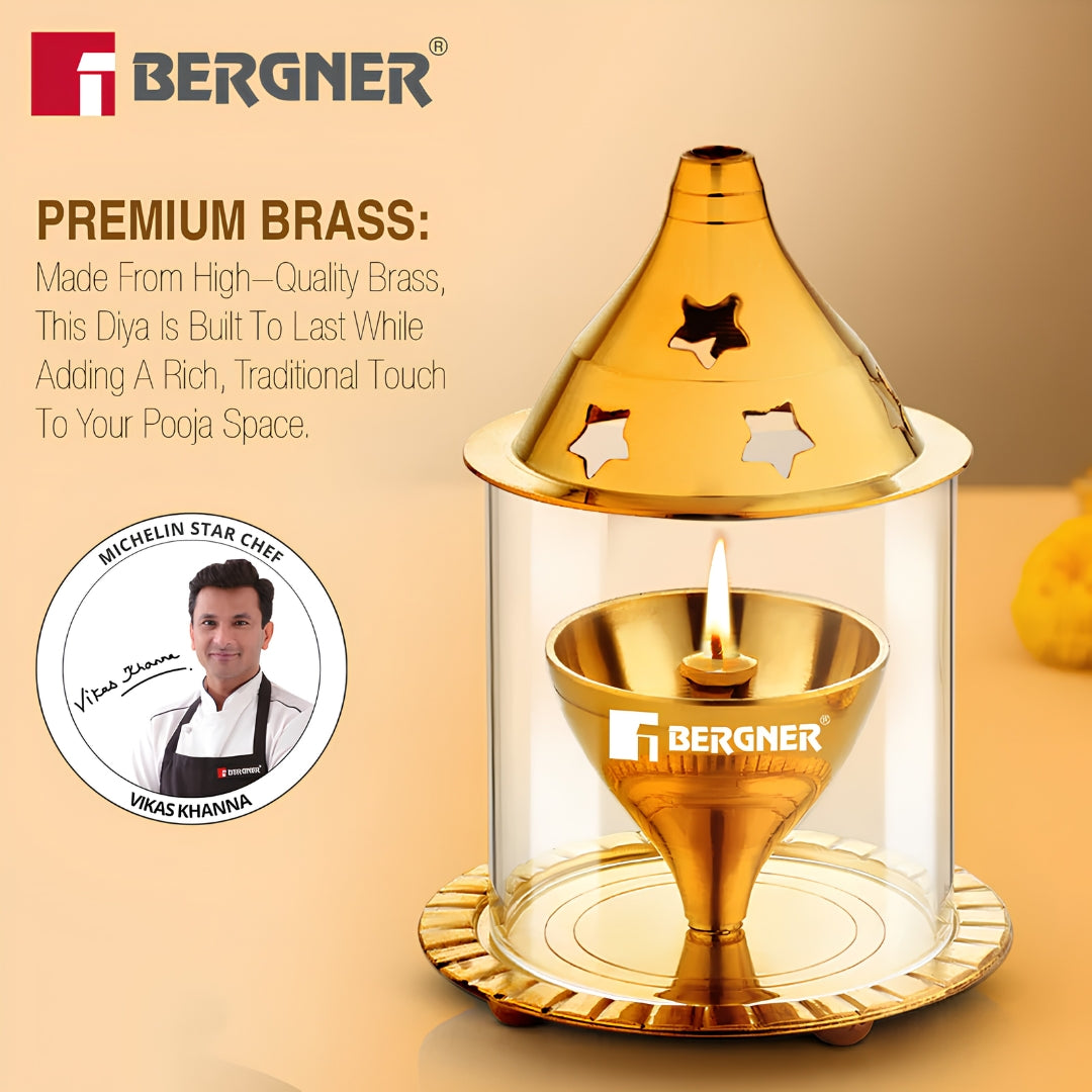 BERGNER BGIN-6720 Brass Diya – Small_Features view