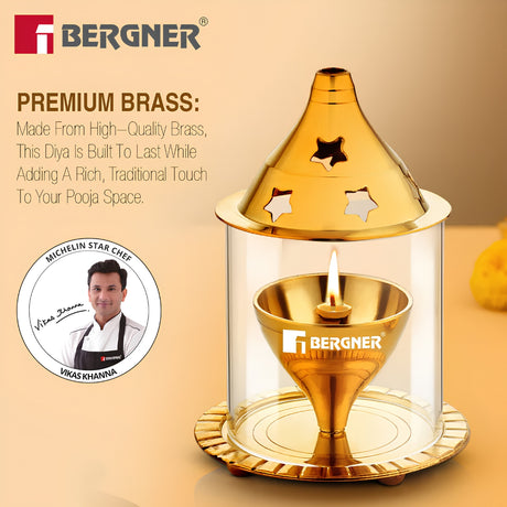 BERGNER BGIN-6720 Brass Diya – Small_Features view