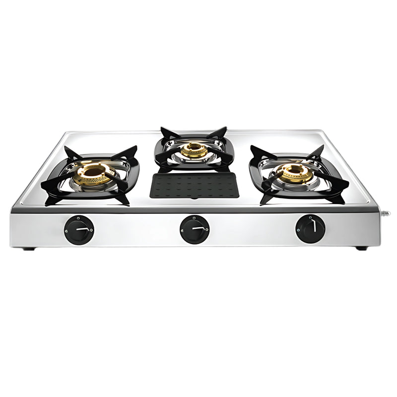 Butterfly Matchless 3Burner Gas Stove Stainless Steel -  Silver