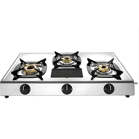 Butterfly Matchless 3Burner Gas Stove Stainless Steel -  Silver