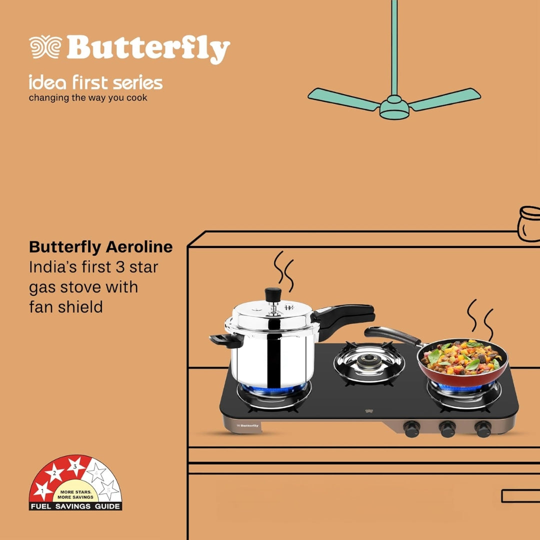 BUTTERFLY AEROLINE GLASS COOKTOP 3B STOVE-L5013B000003