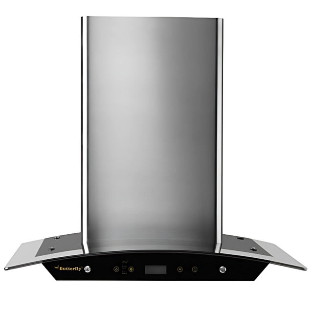 Butterfly Reflection Plus 90 cm Auto Clean Chimney – 1200 m³/h Suction, Baffle Filter, Gesture and Touch Control, Wall-Mounted, Silver - Buy Online at Chera Home Junction Coimbatore