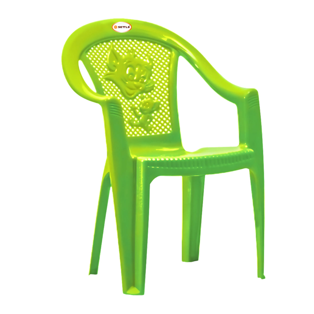 Settle Flex Arm Plastic Chair - Light Green