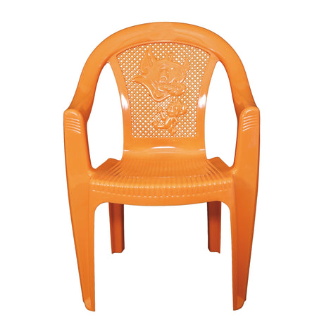 Settle Flex Arm Plastic Chair - Light Orange