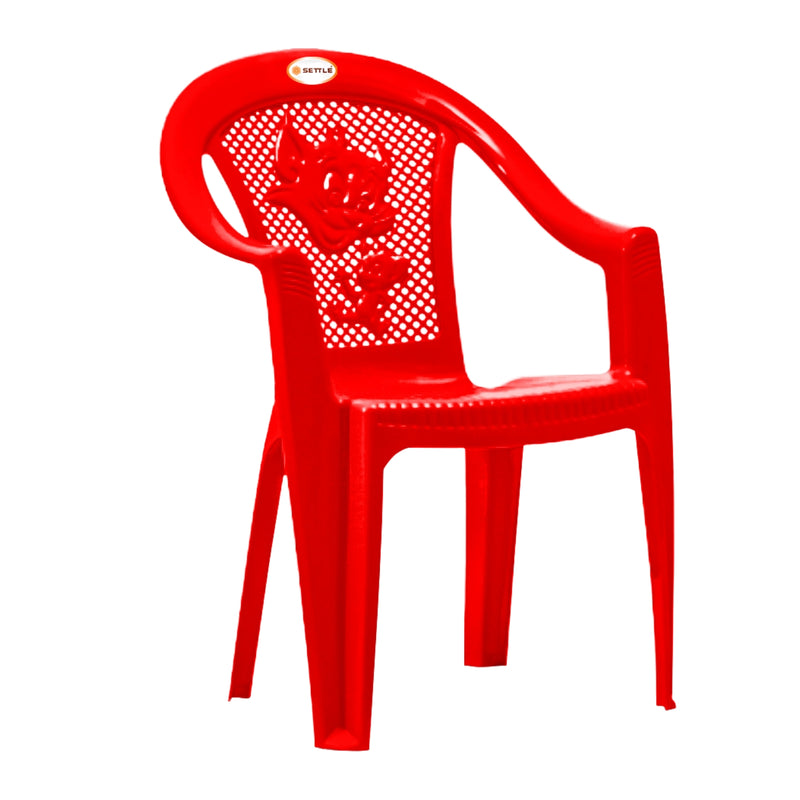 Settle Flex Arm Plastic Chair - Red