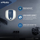 Bajaj Armor Series Pentacle Water Heater 15 L - White with Dark Blue
