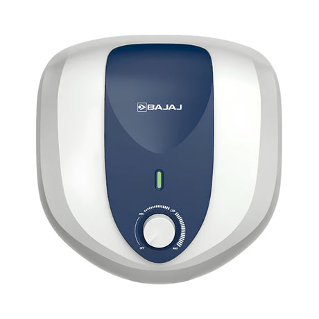 Bajaj Armor Series Pentacle Water Heater 10 L - White with Dark Blue_Front View