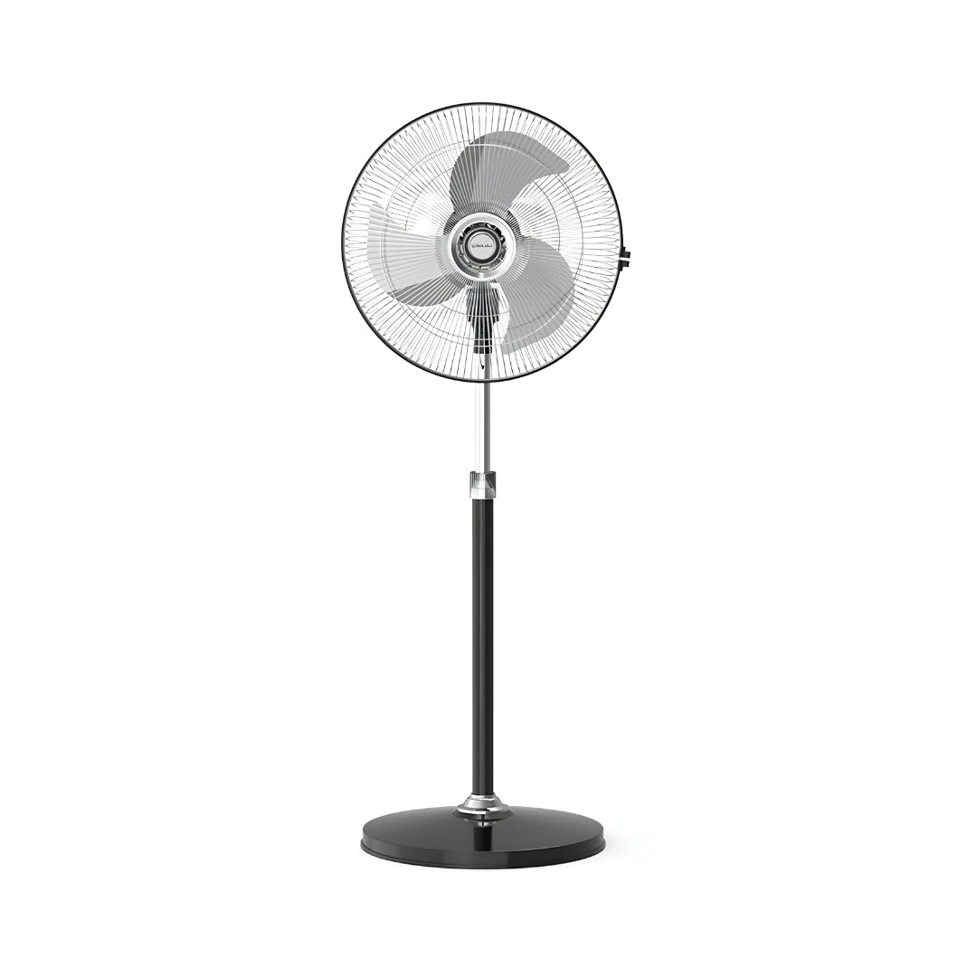 Bajaj Hurricane 251347 Pedestal Fan 450 mm - Black and Chrome_Front View
