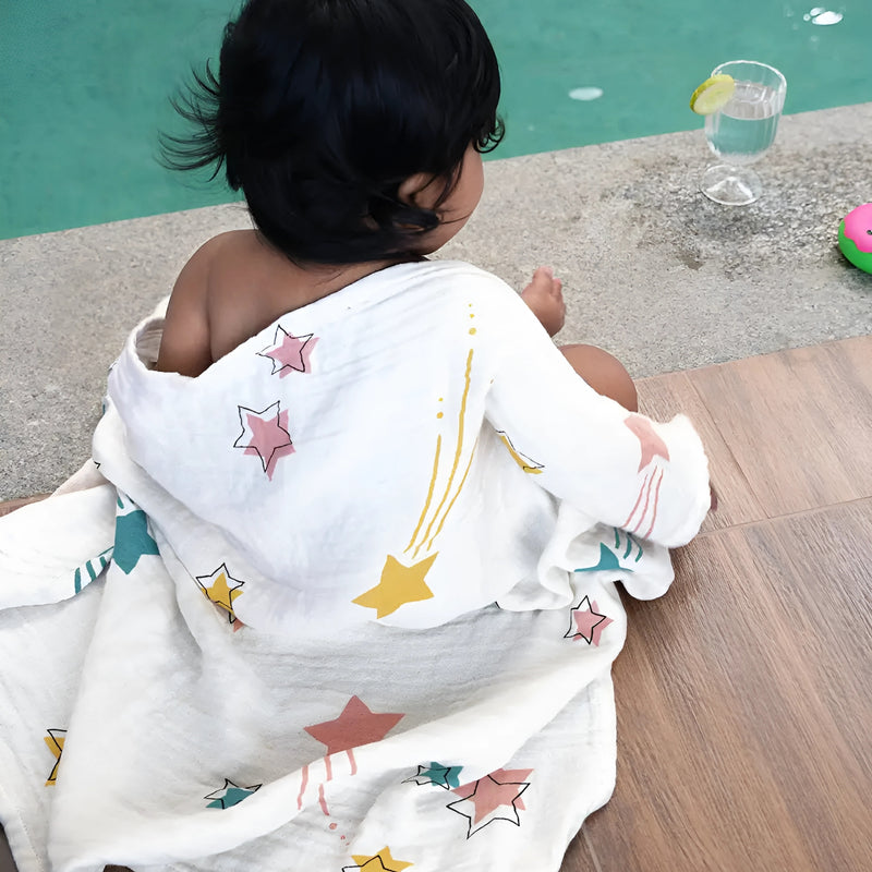 Doctor Towels Bamboo Baby Towel 75 x 75 cm - Twinkling Stars