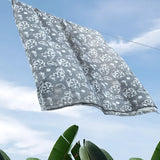 Doctor Towels Banana Jacquard Floral Bath Towel 75 x 150 cm - Charcoal