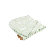 Doctor Towels  Banana Jacquard Floral Hair Towel - Pastel Green