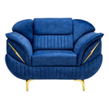 Barcelona Pro Comfort Fabric Sofa Set (3+1+1 Seater) - Blue