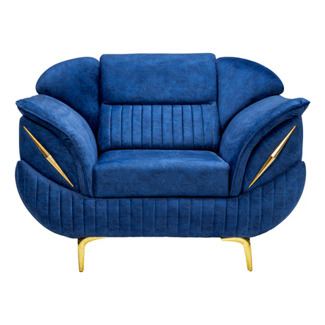 Barcelona Pro Comfort Fabric Sofa Set (3+1+1 Seater) - Blue
