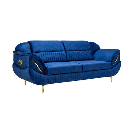 Barcelona Pro Comfort Fabric Sofa Set (3+1+1-Seater) - Blue_2