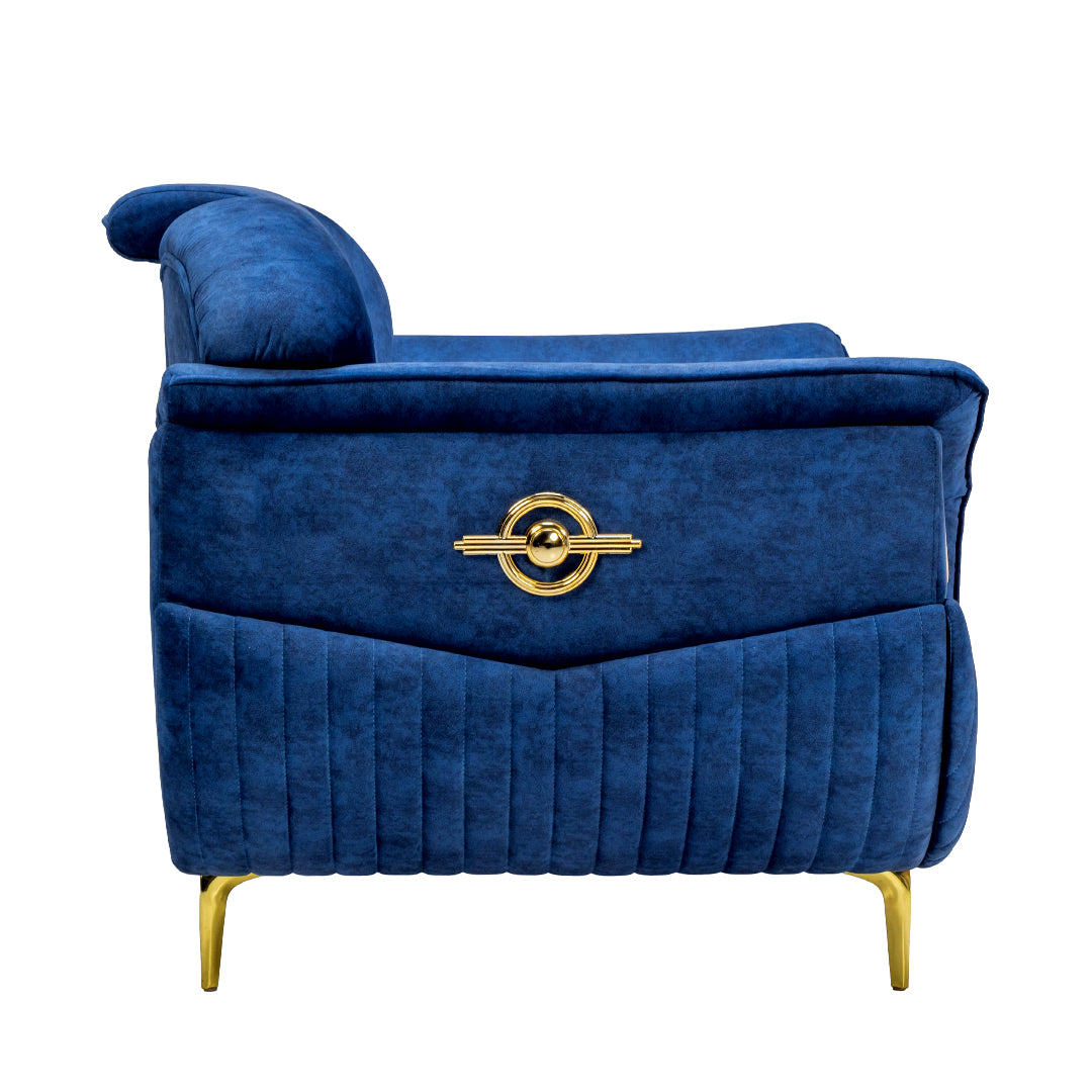 Barcelona Pro Comfort Fabric Sofa Set (3+1+1-Seater) - Blue_6