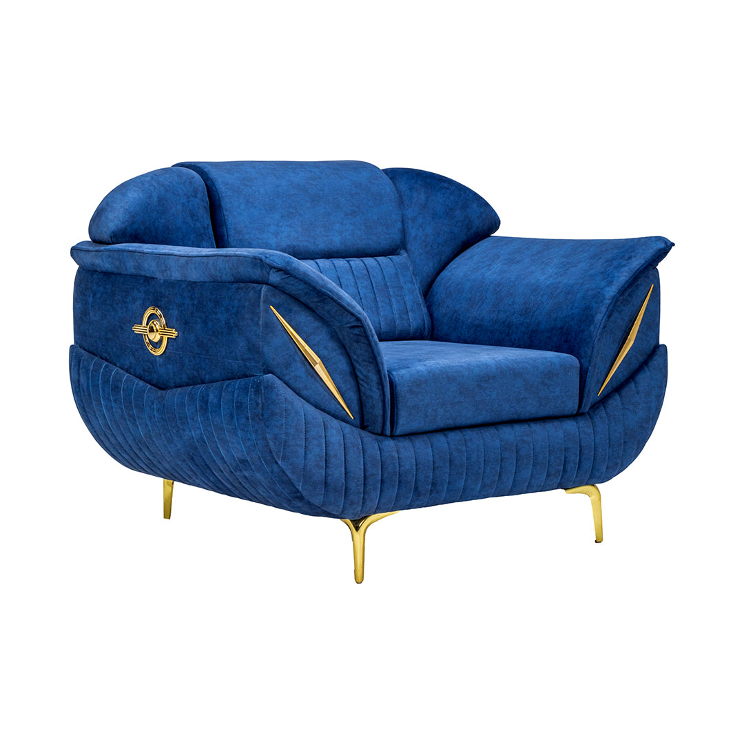 Barcelona Supreme Fabric Sofa 1-Seater - Blue_1