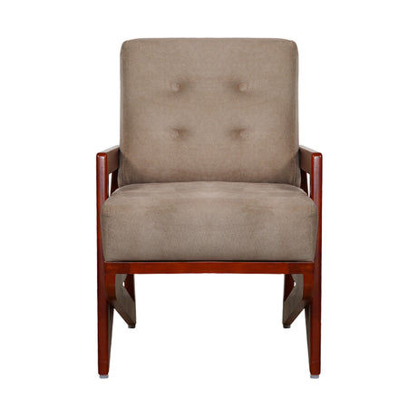 Barnet Wooden Sofa 1-Seater - Teak Finish