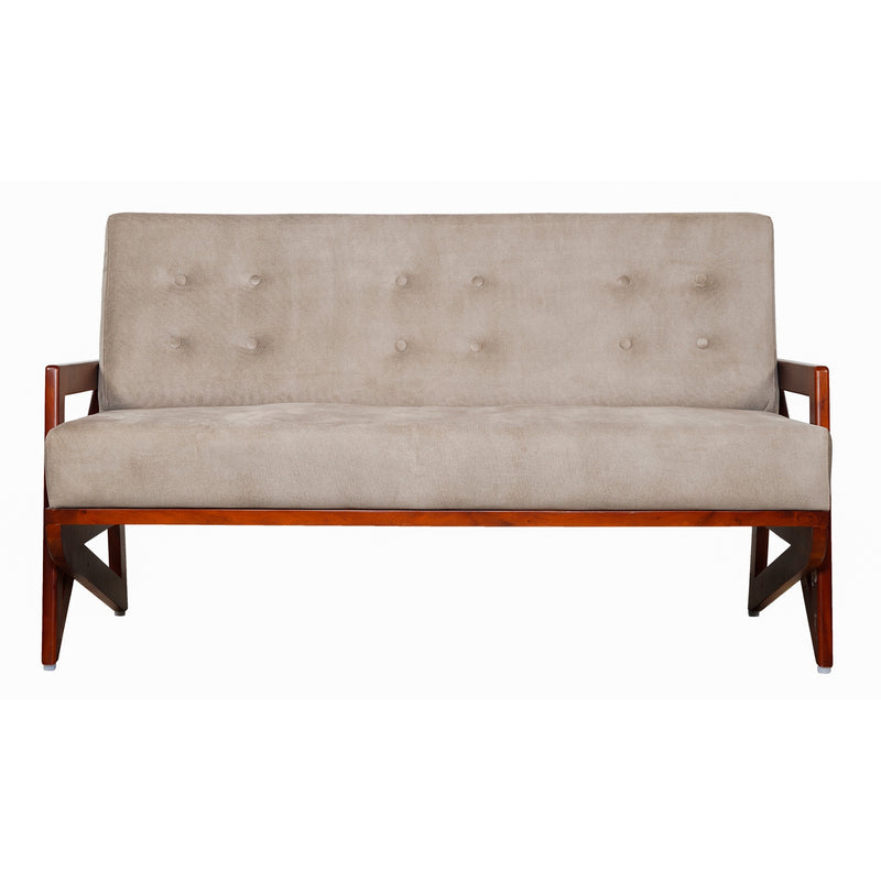 Barnet Wooden Sofa 3 Seater - Teak Finish