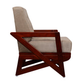 Barnet Wooden Sofa 1-Seater - Teak Finish