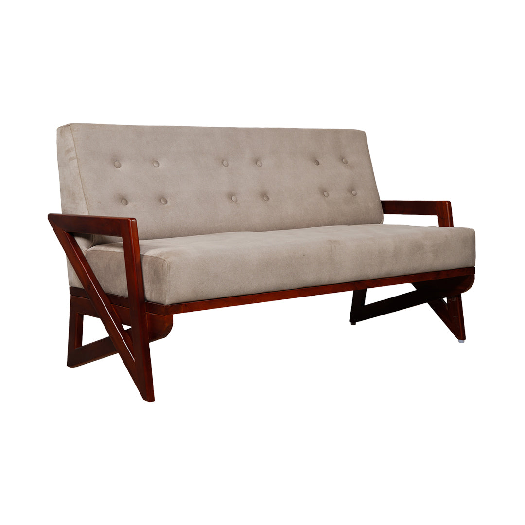 Barnet Wooden Sofa 3-Seater - Teak Finish_1