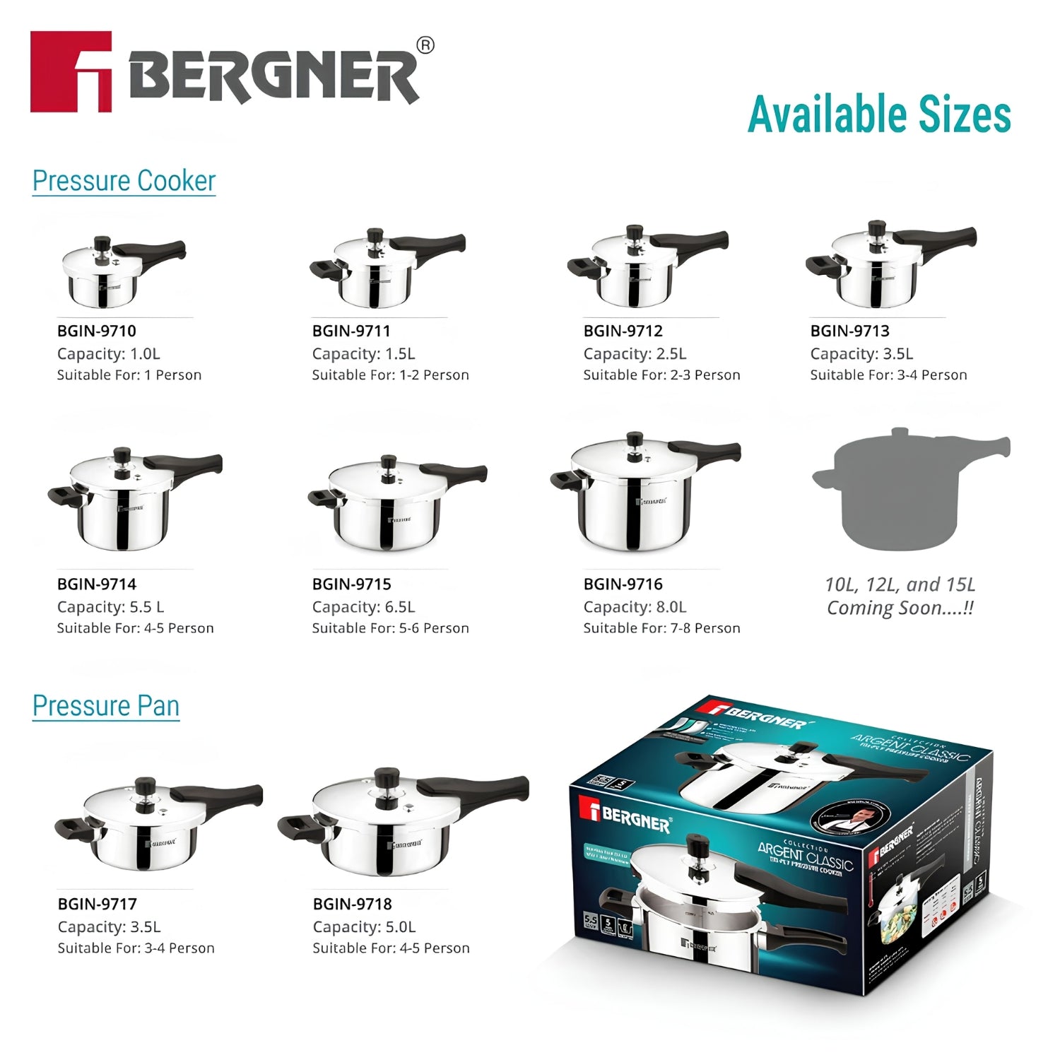Bergner Argent Classic Triply Pressure Cooker 1.5 L_9