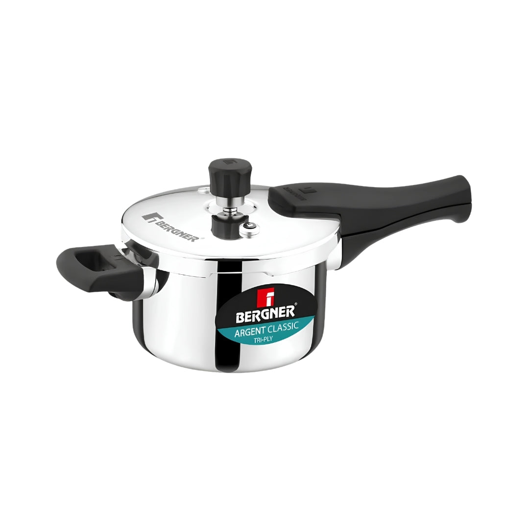 Bergner Argent Classic Triply Pressure Cooker 1.5 L_Front View