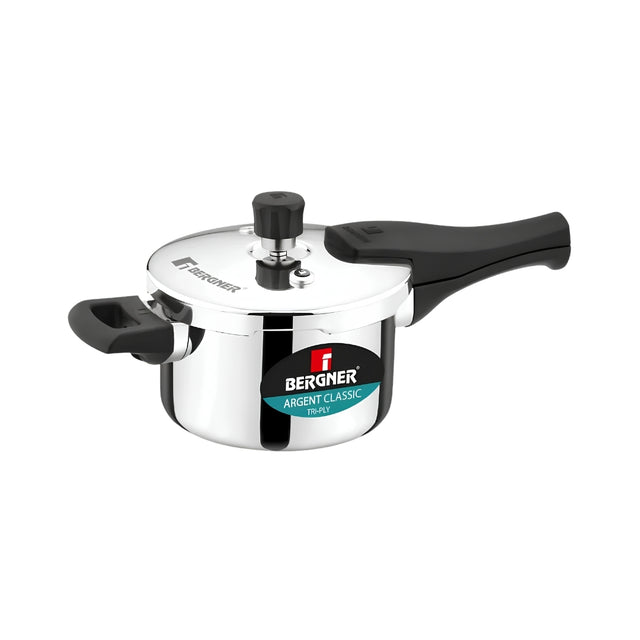 Bergner Argent Classic Triply Pressure Cooker 1.5 L_Front View