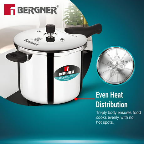 Bergner Argent Classic Triply Pressure Cooker 10 L_Features1