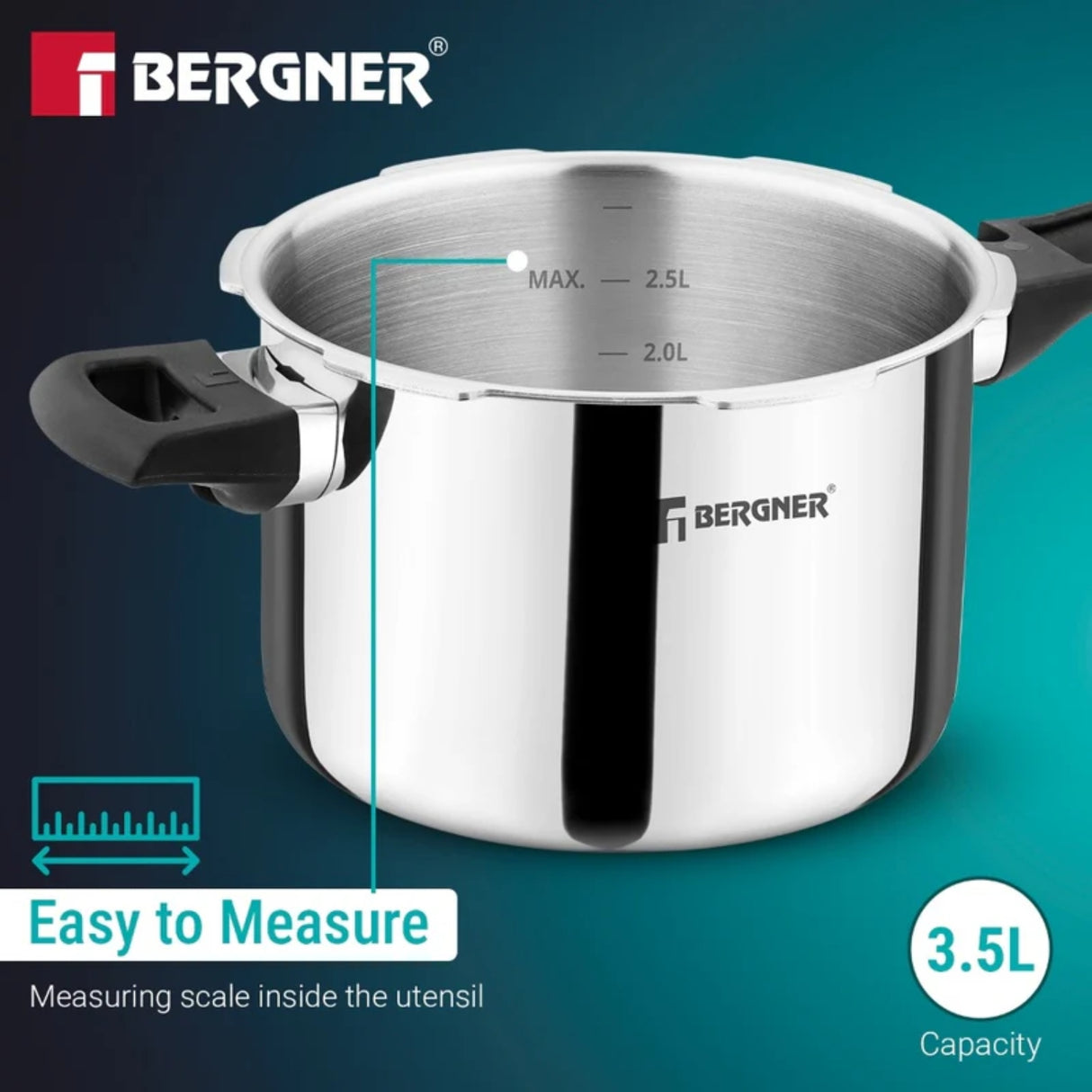 Bergner Argent Classic Triply Pressure Cooker 3.5 L_8