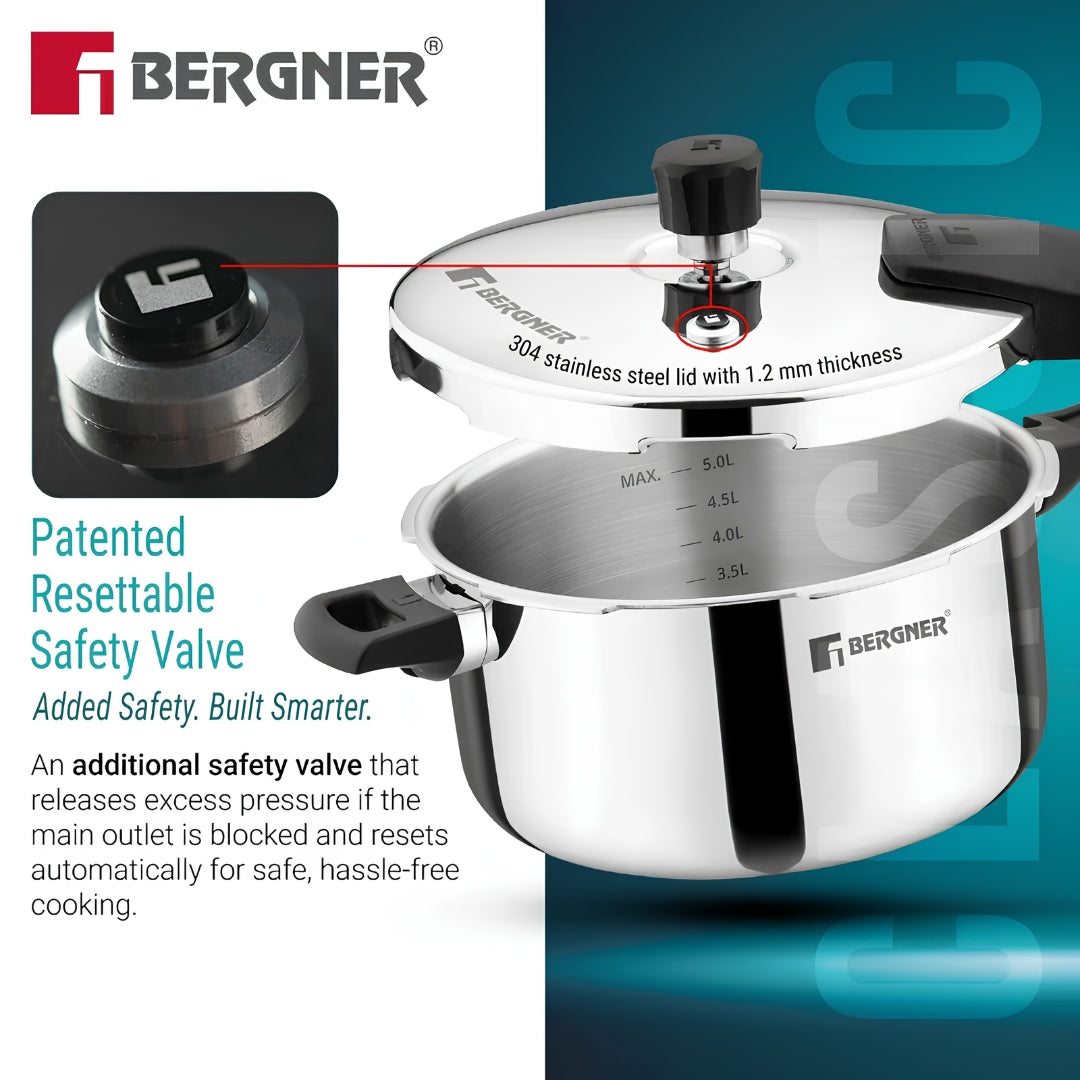 Bergner Argent Classic Triply Pressure Cooker 6.5 L_5