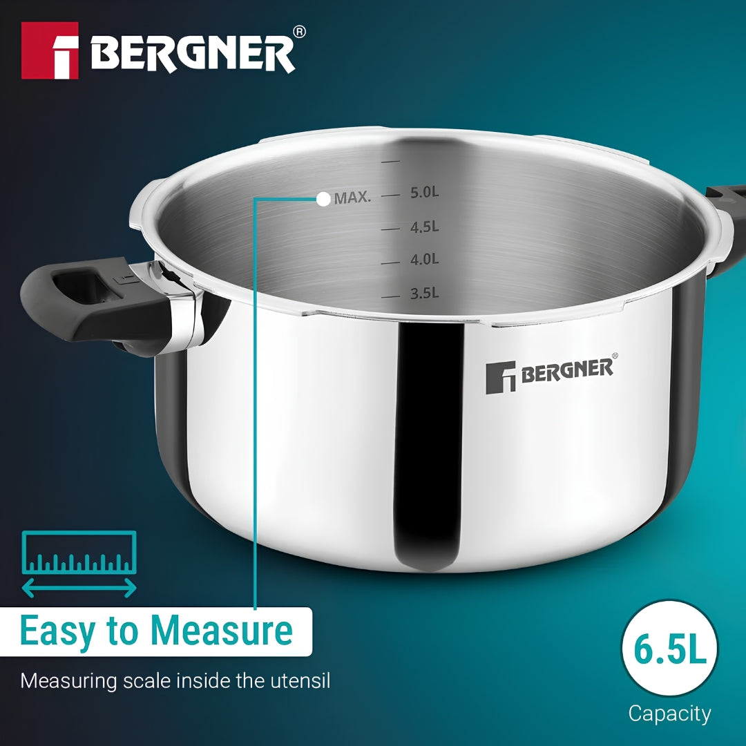 Bergner Argent Classic Triply Pressure Cooker 6.5 L_8