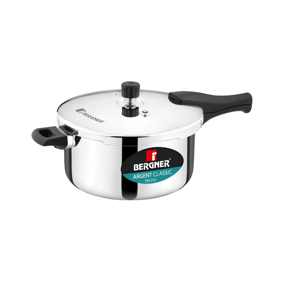 Bergner Argent Classic Triply Pressure Cooker 6.5 L_Front View