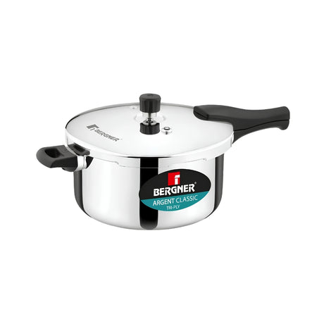 Bergner Argent Classic Triply Pressure Cooker 6.5 L_Front View
